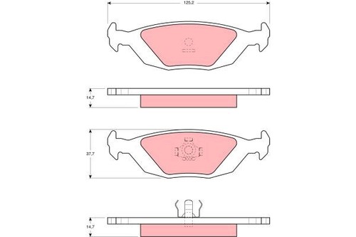 Brake pad set - disc, for