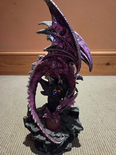Purple detailed dragon - , statue
