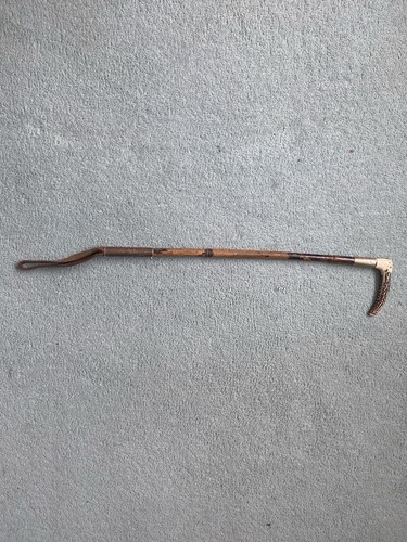 Antique bamboo and antler - and,