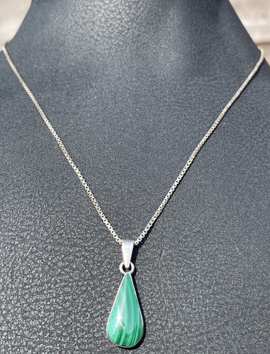 Natural malachite vintage 925 - malachite,