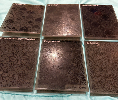 Sizzix embossing folders lot - sizzix,