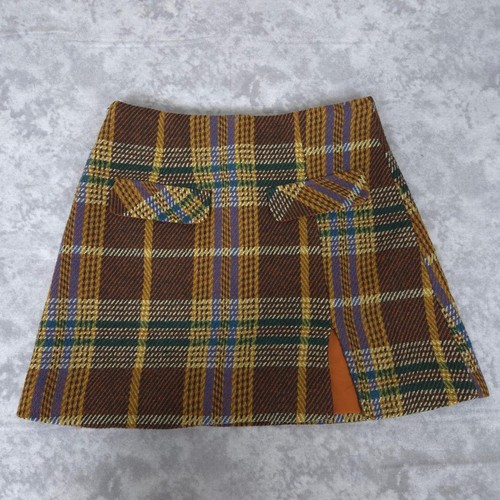 Cider y2k plaid mini skirt - cider,