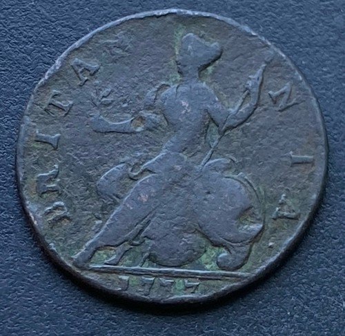1737 george half penny - george,