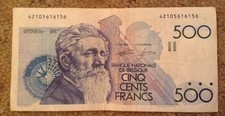Belgium banknote 500 francs - banknote.,