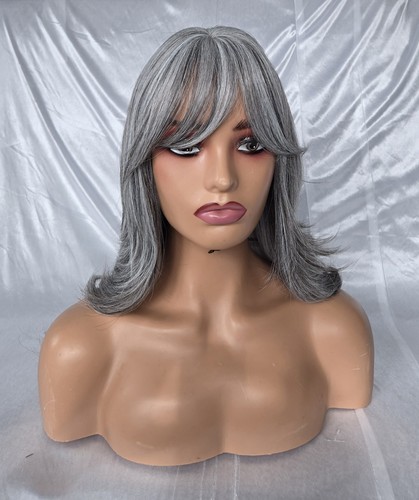 Silver grey long layered - silver-grey,
