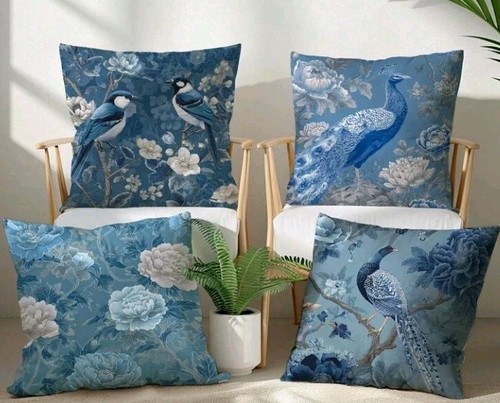 Peacock cushion covers - 4,