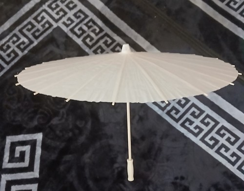 White paper parasol umbrella - paper,