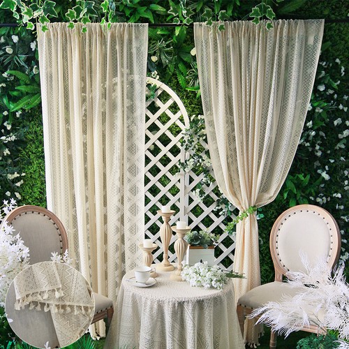 Outdoor curtains tassels sheer - curtains,