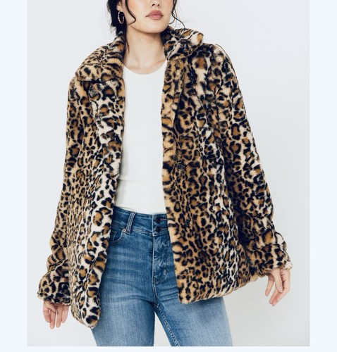 Guess leopard print faux fur - guess,