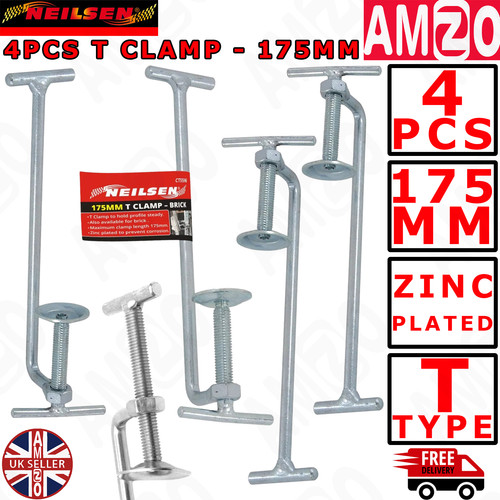 Neilsen 4pc 175mm clamps - 4pc,