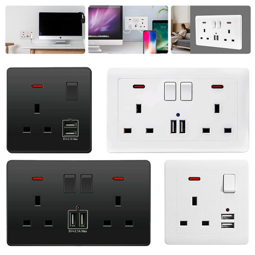Double gang wall - gang, socket