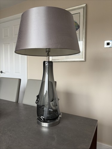 Table lamp bubbled glass - table, base