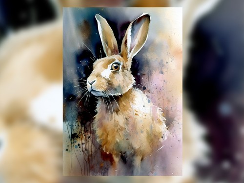 Charming rabbit portrait - charming,