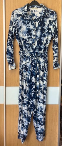 Innocence blue white jumpsuit - blue,