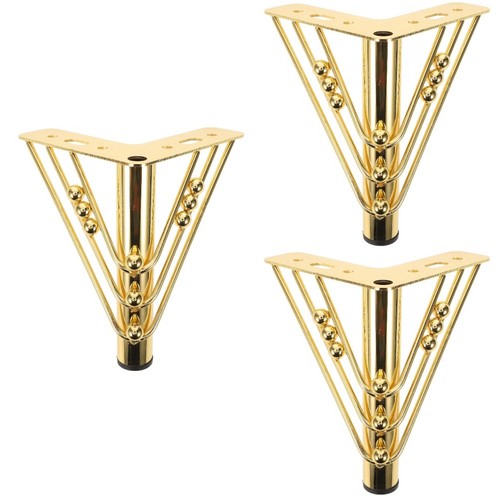 3pcs reusable golden metal - 3pcs,