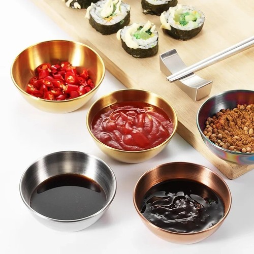 2pcs 4pcs steel sauce dishes - 2pcs/4pcs,