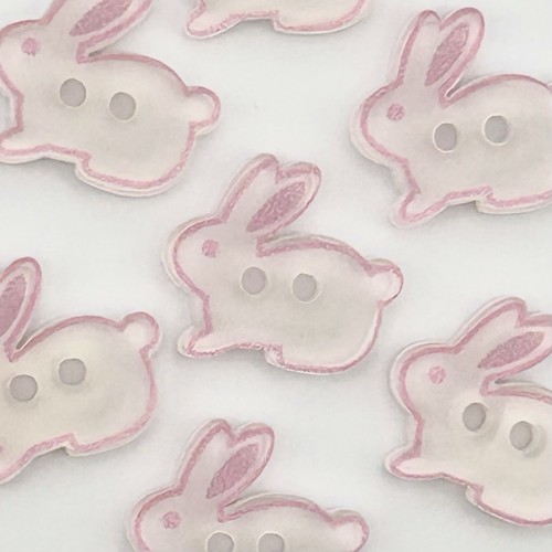 Bunny buttons 15mm 13mm - bunny, x