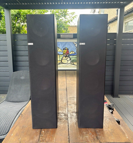 Kef black floorstanding tower - kef,