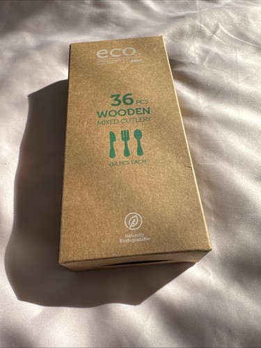 Eco wooden cutlery set 12 - eco,