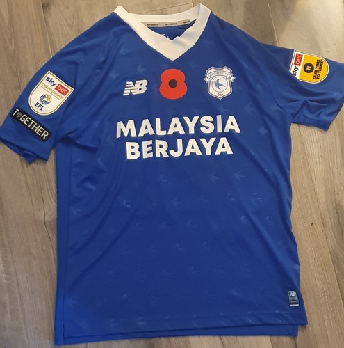 Cardiff city match worn - city, worn/issue