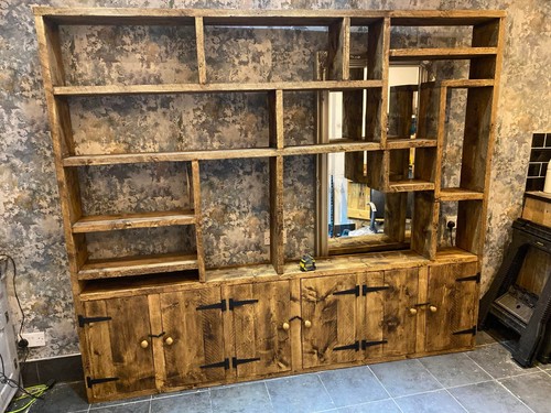 Rustic reclaimed bookcases - reclaimed,
