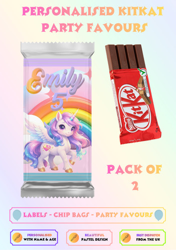 Unicorn personalised kitkat - personalised,