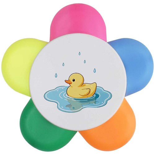 Rubber duck puddle flower - in, puddle'