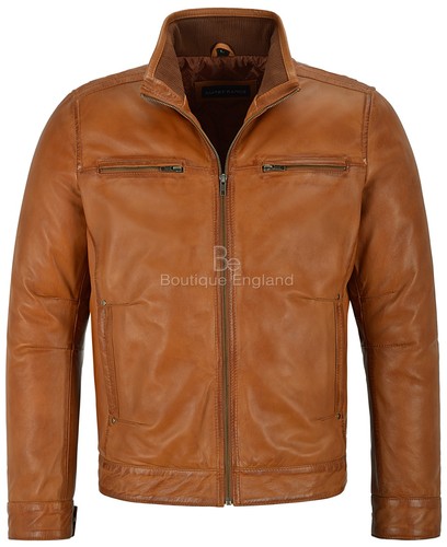 Mens classic leather jacket - leather,