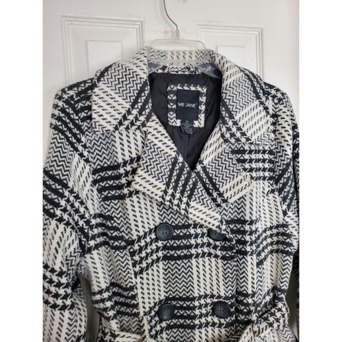 Jane peacoat black - jane, white