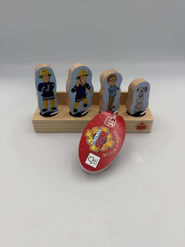 Wooden fireman sam figure - fireman,