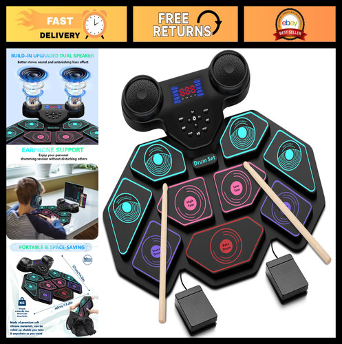Portable electronic drum set - electronic,