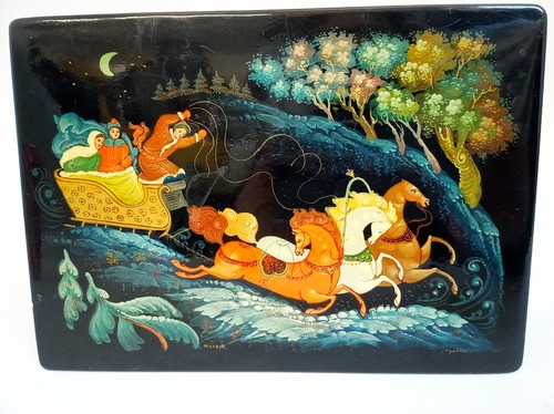 Vintage russian lacquer box - vintage,