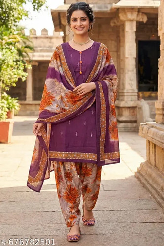 Wine cotton blend - blend, printed