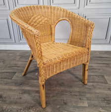 Vintage wicker tub chair - vintage,