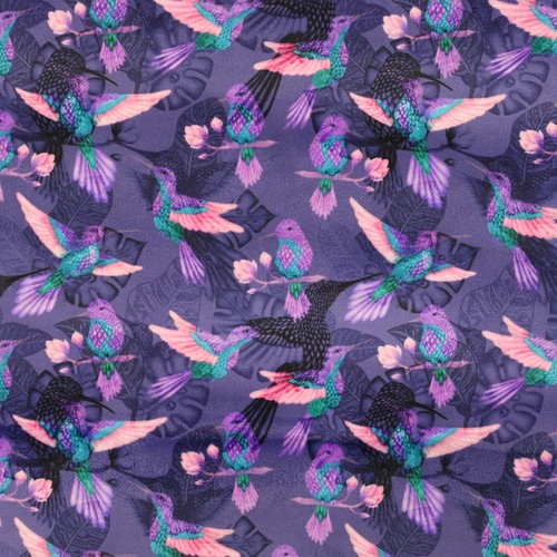 Pink bird upholstery fabric - pink,