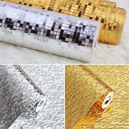 Gold silver foil mosaic - gold,