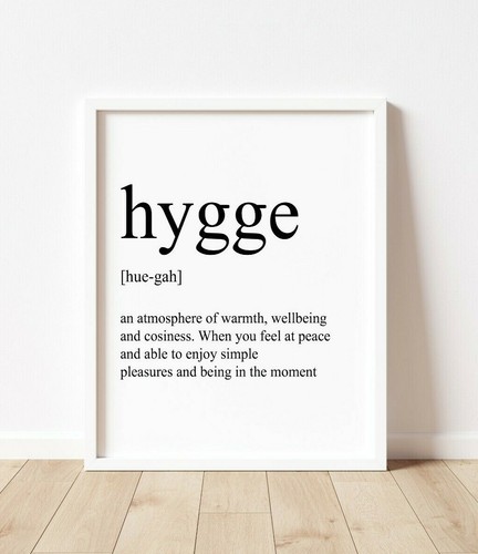 Hygge definition print poster - print,