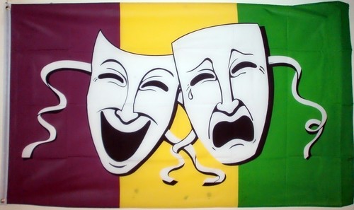Comedy tragedy flag sock and - tragedy,