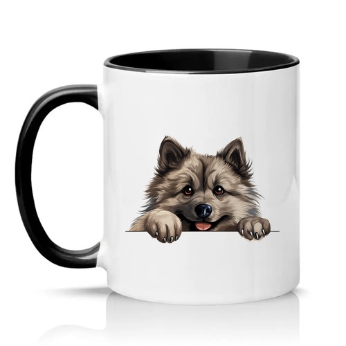 Peeking keeshond dog unisex - peeking,