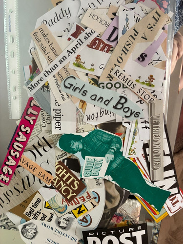 Typography scraps words junk - words,