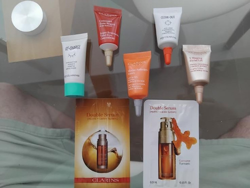 Clarins skincare travel set - clarins,