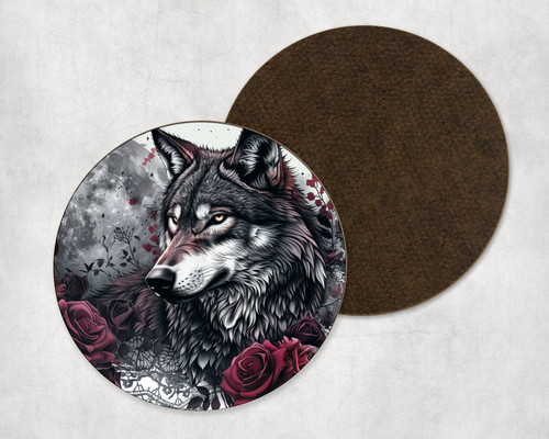 Dark gothic wolf and - gothic, roses