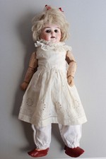 Antique bisque head doll - bisque,
