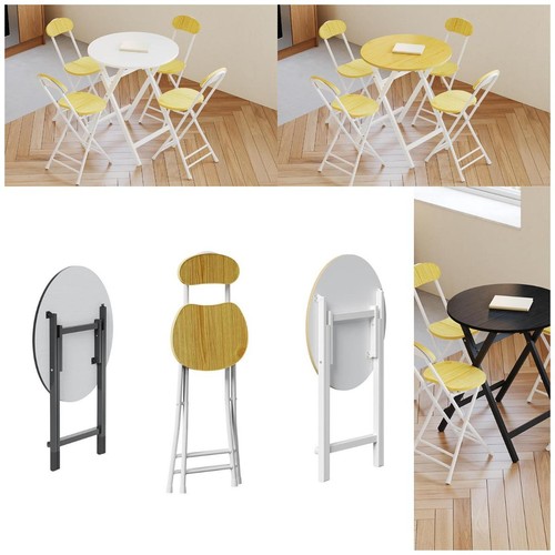 Round folding table - 2/4, chairs