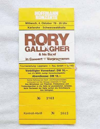 Rory gallagher karlsruhe - –,
