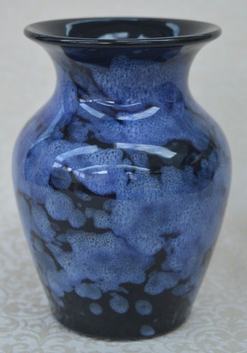 Blue glaze studio vase - cm,