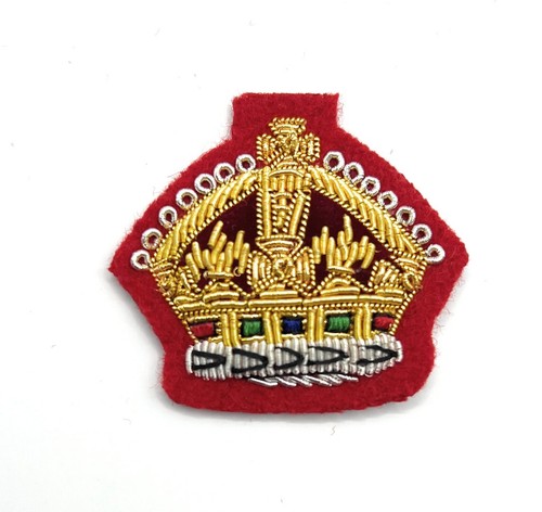 Badge king crown gold - king's, red