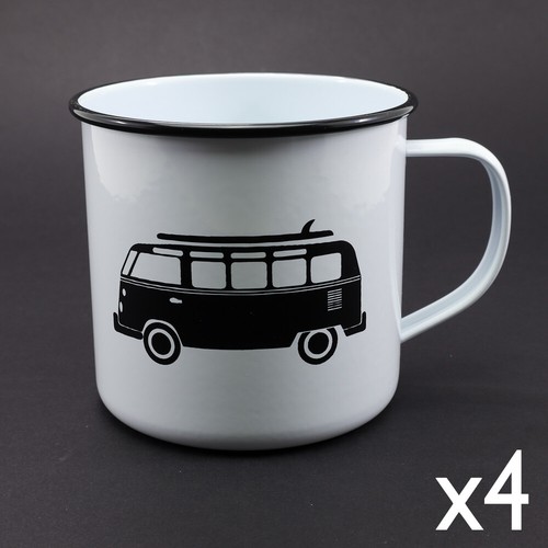 Enamel cup campervan - enamel, vw