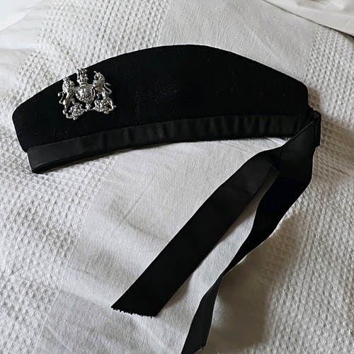 Black glencarry cap warrant - black,