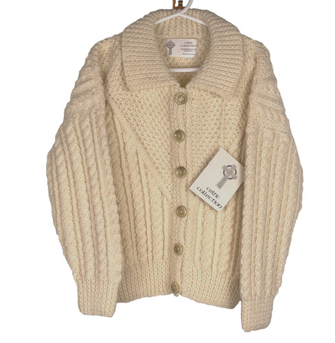 Hand knit wool fisherman - knit,